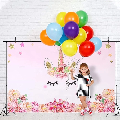 Tło fotograficzne urodziny sesja zdjęciowa jednorożec unicorn 100x150 cm